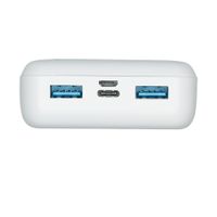 Портативний зарядний пристрій, 20000 mA, QC/PD 20 Вт, бiлий