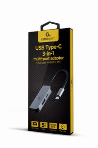 Док станція USB-C 3-в-1 (USB/HDMI/PD), сірий