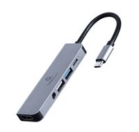 Cablexpert
Док станція USB-C 5-в-1 (хаб/HDMI/PD/Аудио 3,5), сірий