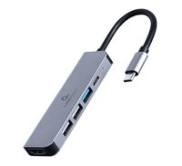 Cablexpert
Док станція USB-C 5-в-1 (хаб/HDMI/PD), сірий