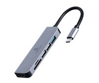 Cablexpert
Док станція USB-C 6-в-1 (хаб/HDMI/картридер), сірий