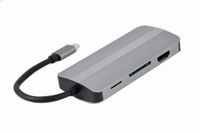 Док станція USB-C 8-в-1 (USB хаб 3.0/HDMI//VGA/PD/картридер/стерео-аудіо)