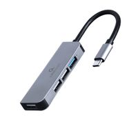 Cablexpert
USB-С на 1 х USB 3.1 Gen1 (5 Gbps), 3 х USB 2.0, метал, сірий