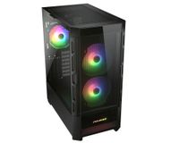 Ігровий корпус, 2*140mm ARGB, 1*120mm ARGB вентилятори передвстановлені, ATX/mATX/mini-ITX, скляне вікно