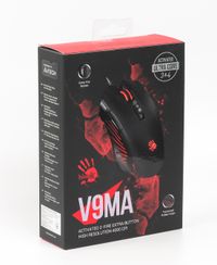Ігрова миша Bloody серія, чорний, 4000 dpi, червоне підсвічування,  Extra Fire Button