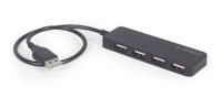 Gembird
Хаб на 4 порти USB 2.0, пластик, чорний