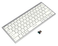 Клавіатура бездротова з ножичним перемикачем Fstyler, Bluetooth / 2.4 ГГц, з акумулятором, білий