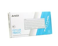 Клавіатура бездротова з ножичним перемикачем Fstyler, Bluetooth / 2.4 ГГц, з акумулятором, білий