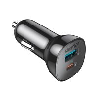Choetech
Автомобільний зарядний пристрій, USB-A/USB-C, 20Вт, QC3.0/PD, чорний