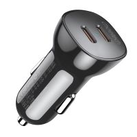 Choetech
Автомобільний зарядний пристрій, 2 USB-C, 40Вт, PD, чорний