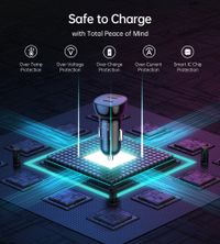 Автомобільний зарядний пристрій, 2 USB-C, 40Вт, PD, чорний