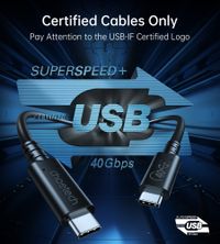 Кабель USB4 (40Gbps) Power Delivery (PD) 100 Ватт, 8K@60Hz, C-тато/C-тато, 0.8 м, преміум