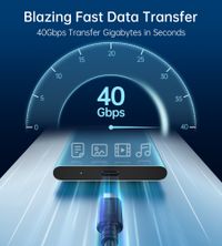 Кабель USB4 (40Gbps) Power Delivery (PD) 100 Ватт, 8K@60Hz, C-тато/C-тато, 0.8 м, преміум