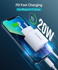 Мережевий зарядний пристрій, USB-С, 20 Вт, PD/QC