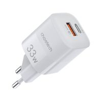 Choetech
Мережевий зарядний пристрій, GaN, USB-A/USB-C, 33Вт, QC3.0/PD/PPS