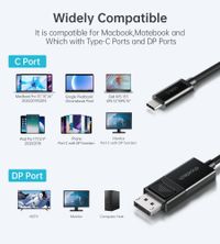 Кабель двонаправлений USB-C на DisplayPort, 8K 30 Гц, 1,8 м