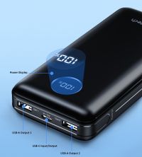Портативний зарядний пристрій, 20000 mA, QC/PD 45 Вт, чорний