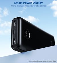 Портативний зарядний пристрій, 20000 mA, QC/PD 45 Вт, чорний