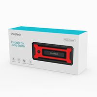 Портативний зарядний пристрій 16000 mAh, запуск двигуна 2000 A, QC 18 Вт, чорний