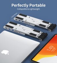 Док станція USB-C 7-в-1 (HDMI/PD/картридер/USB-A / USB-C), алюміній