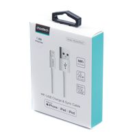 Кабель USB 2.0 А-тато/Lightning , MFI, 1.8 м, преміум, 2.1 А
