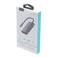 Док станція USB-C 7-в-1 (HDMI/PD/картридер/USB-A / USB-C), алюміній