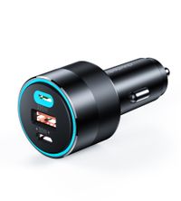 Автомобільний зарядний пристрій, 2 USB-C+USB-A, 130Вт, QC3.0/PD/PPS, чорний