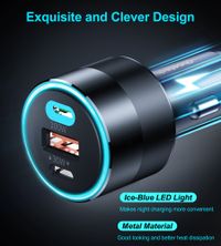 Автомобільний зарядний пристрій, 2 USB-C+USB-A, 130Вт, QC3.0/PD/PPS, чорний