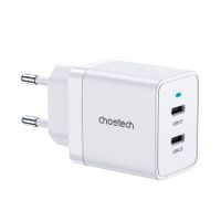 Choetech
Мережевий зарядний пристрій, 2 USB-C, 40Вт, PD/QC/PPS