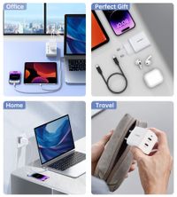 Мережевий зарядний пристрій, 2 USB-C, 40Вт, PD/QC/PPS