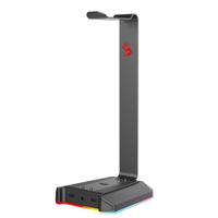 Підставка для навушників з RGB підсвіткою, 3хUSB, AUX 4-Pin 3.5мм