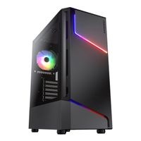 Cougar
Ігровий корпус, 3xUSB, 2*3.5"+2*2.5", 1*120mm ARGB вентилятор передвстановлений, скляне вікно