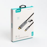 Кабель USB-C на HDMI, 4K 60 Гц, вхід живлення PD, 1.8 м
