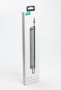 Док станція USB-C 11-в-1 (HDMI/VGA/LAN/картридер/USB-A/USB-C/Audio), алюміній