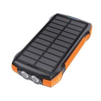 Портативний зарядний пристрій, 20000 mAh, PD20W+QC18W, сонячна панель, QI, LED лампа