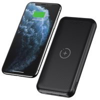 Портативний зарядний пристрій, 10000 mA, QC/PD 18 Вт, Qi, чорний