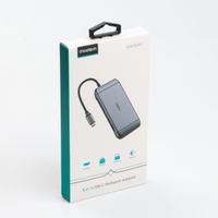 Док станція USB-C 9-в-1 (HDMI/VGA/картридер/LAN/USB-A), алюміній