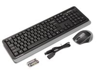 Комплект бездротовий Fstyler клавіатура+миша, чорно-сірий, USB