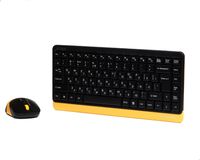 Комплект бездротовий Fstyler клавіатура+миша, чорний+жовтий, USB