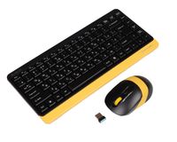 Комплект бездротовий Fstyler клавіатура+миша, чорний+жовтий, USB