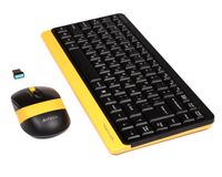 Комплект бездротовий Fstyler клавіатура+миша, чорний+жовтий, USB