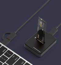 Док-станція для жорстких дисків USB Type-C M.2 SATA & NVME SSD