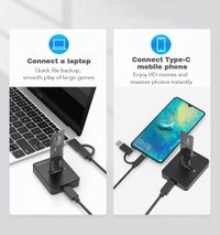 Док-станція для жорстких дисків USB Type-C M.2 SATA & NVME SSD