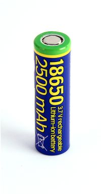 EnerGenie
Акумулятор Li-Ion 18650 високострумовий 2500 (10C) мАгод, блістер