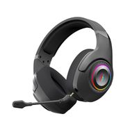 Ігрові бездротові навушники з мікрофоном, RGB підсвічування, Bluetooth + 2.4GHz + 3.5 jack
