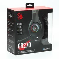 Ігрові бездротові навушники з мікрофоном, RGB підсвічування, Bluetooth + 2.4GHz + 3.5 jack