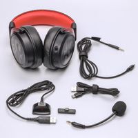 Ігрові бездротові навушники з мікрофоном, Bluetooth + 2.4GHz + 3.5 jack
