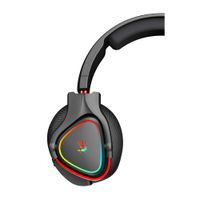 Ігрові бездротові навушники з мікрофоном, RGB, Bluetooth + 2.4GHz + 3.5 jack