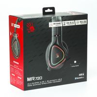 Ігрові бездротові навушники з мікрофоном, RGB, Bluetooth + 2.4GHz + 3.5 jack
