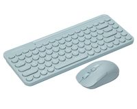 Комплект бездротовий Fstyler клавіатура+миша, блакитний, USB